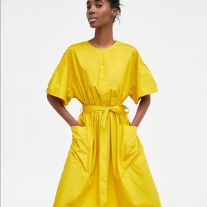 NWT! Yellow Zara midi dress